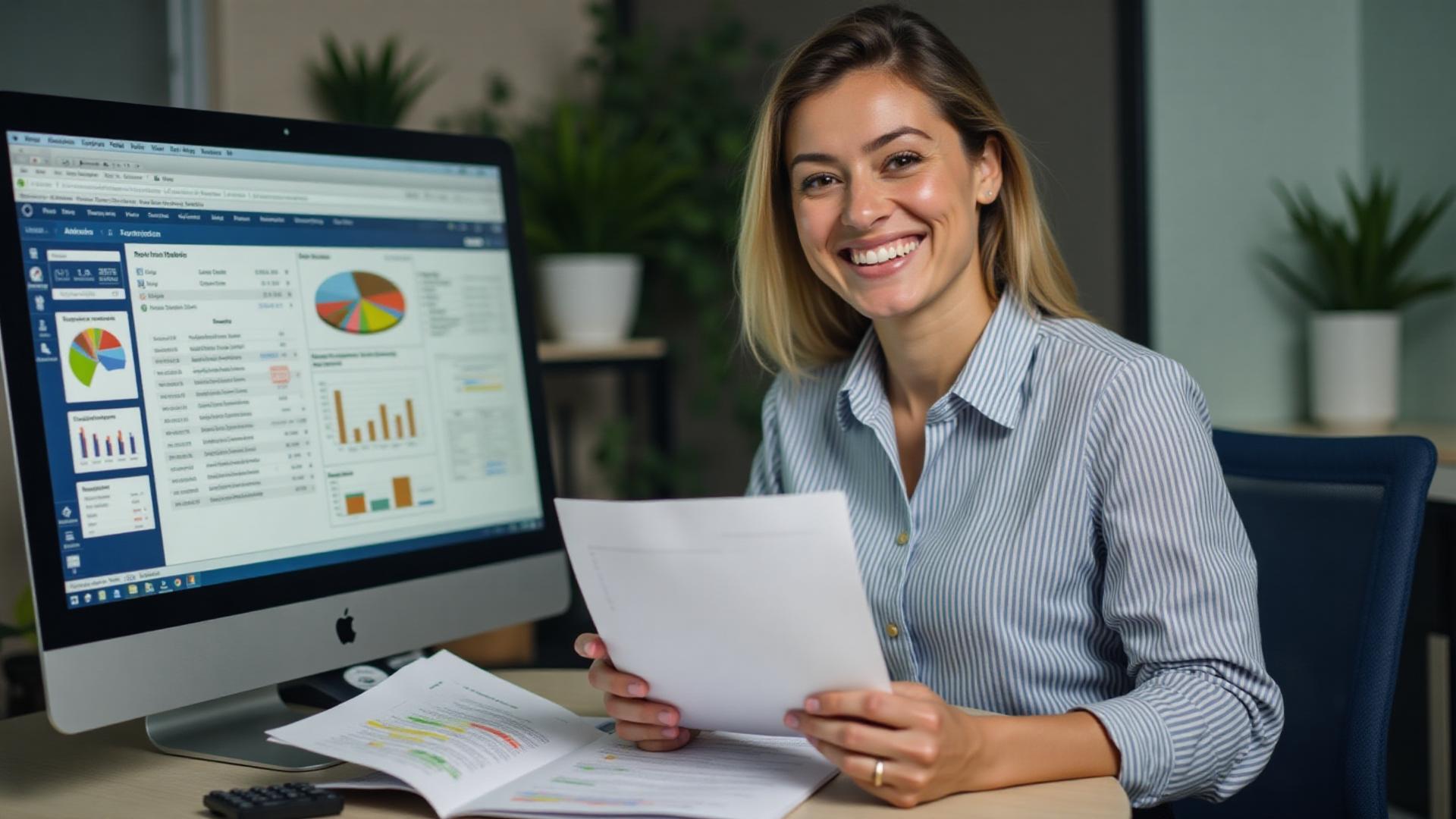 Bookkeeper hero image showing professional collaboration