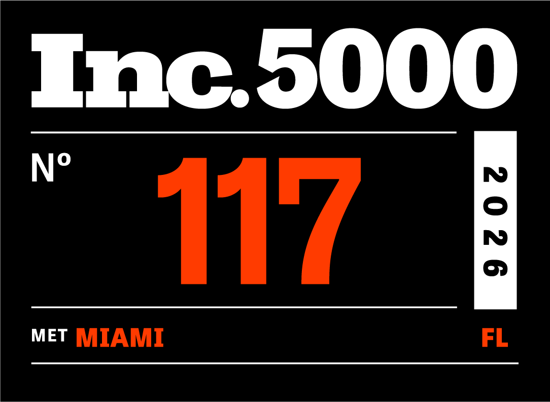Inc. 5000 2026 badge: ranked No. 117 in the Miami metro area
