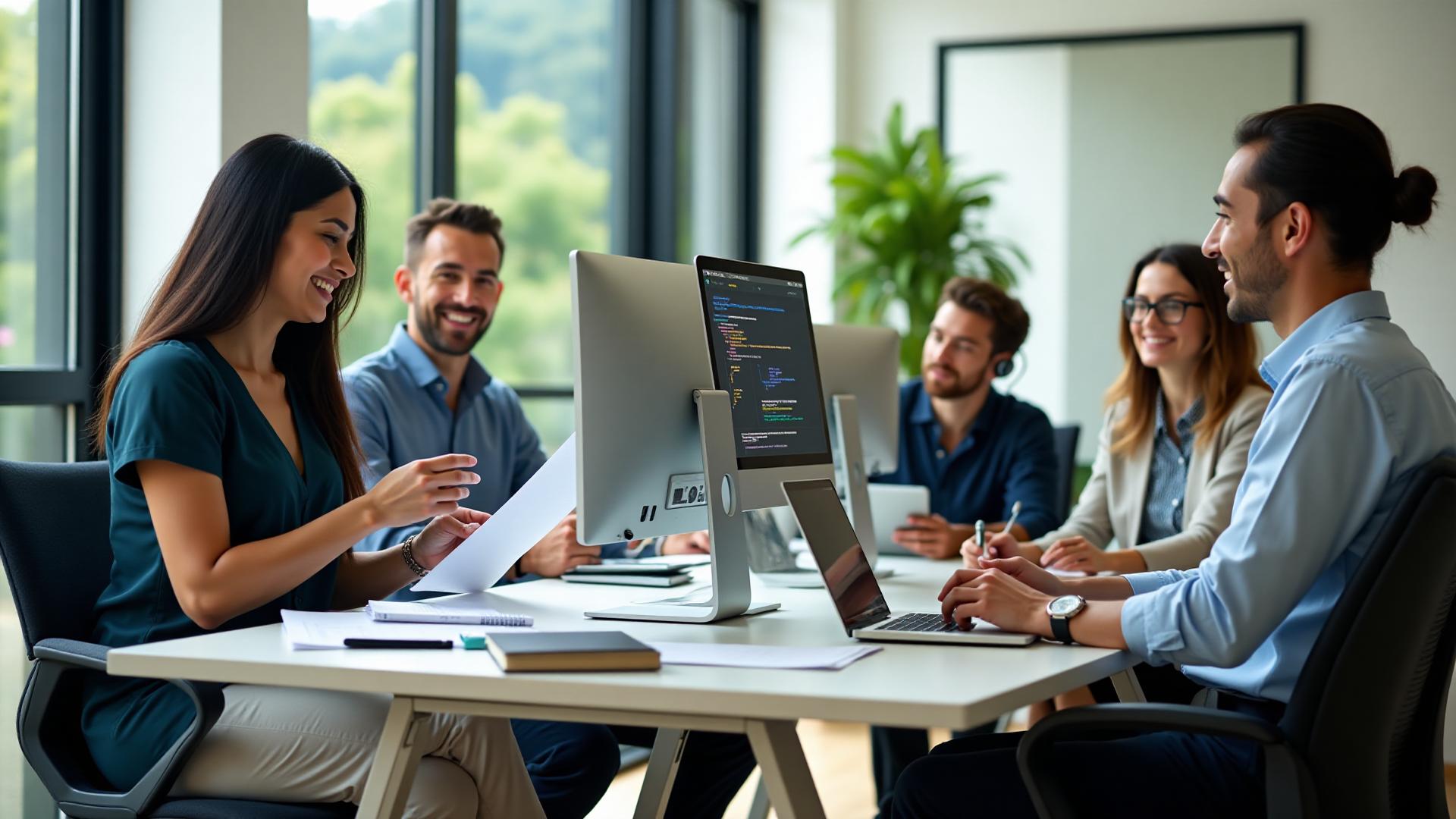 Customer Support Specialist hero image showing professional collaboration